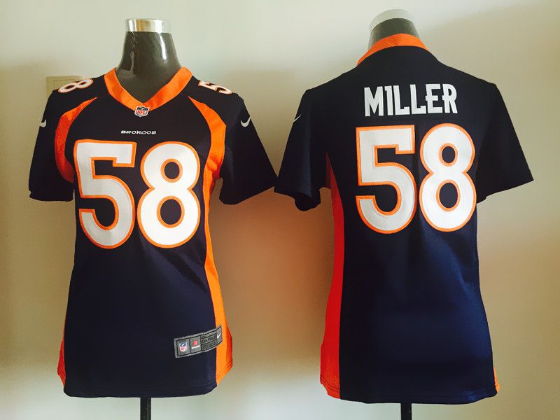 Women Denver Broncos #58 Von Miller Blue Nike NFL Jerseys